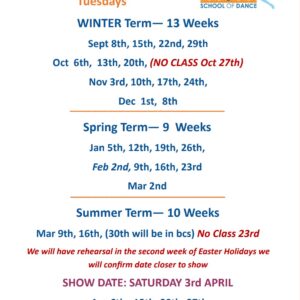 Sandyford Seniors Dance Classes 13 Week Winter Term