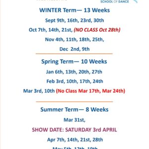 Ballinteer Wednesday Winter Term 13 weeks